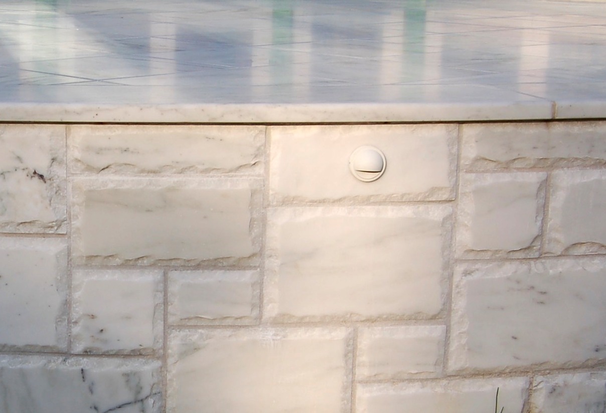 Marble terrace detail