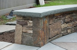 Fieldstone wall corner