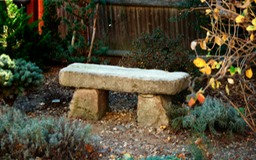 Limestone bench