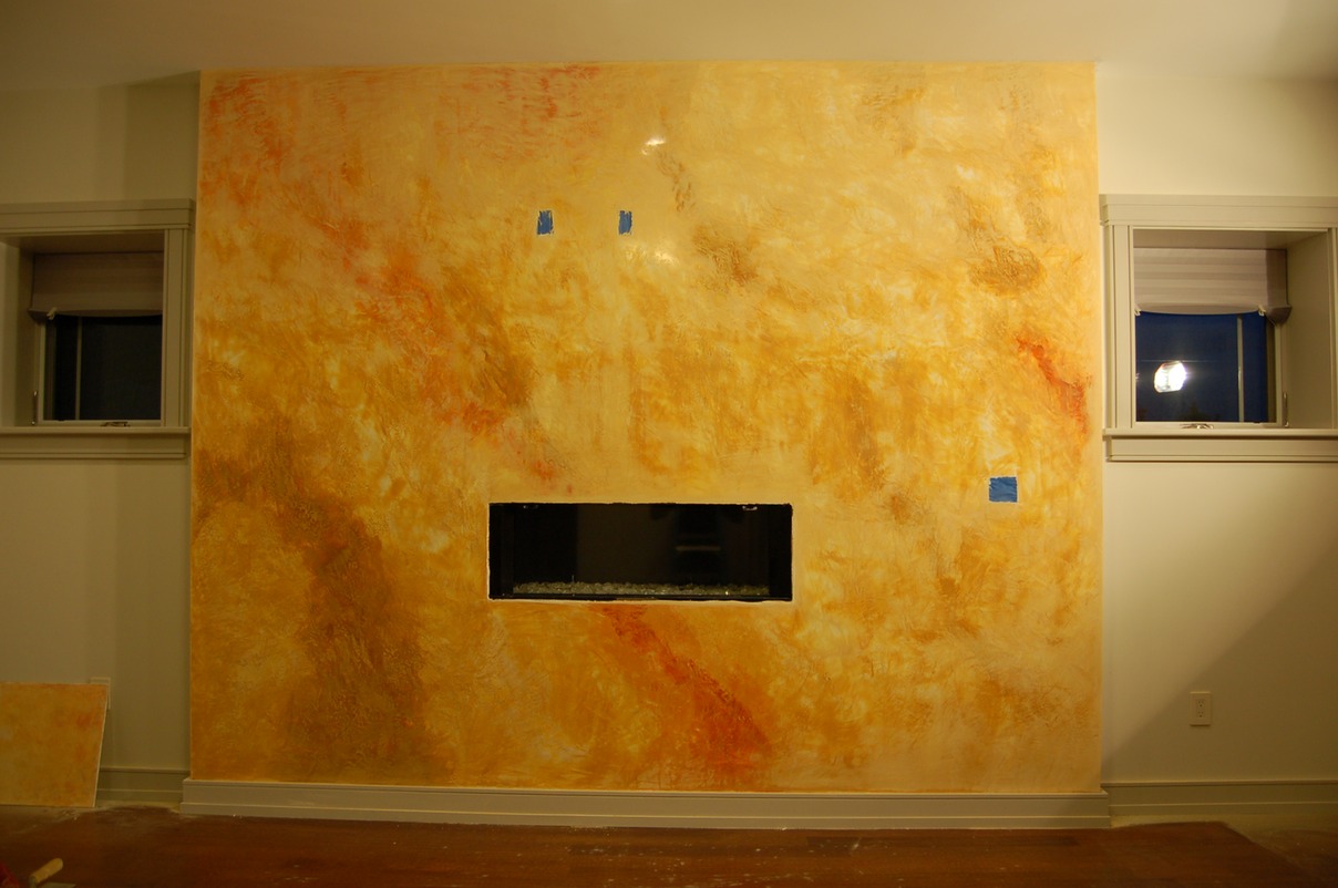 Venetian Plaster Fireplace